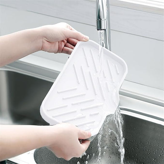 tapis d'évier-silicone-blanc- Ma Cuisine Mon Idéal